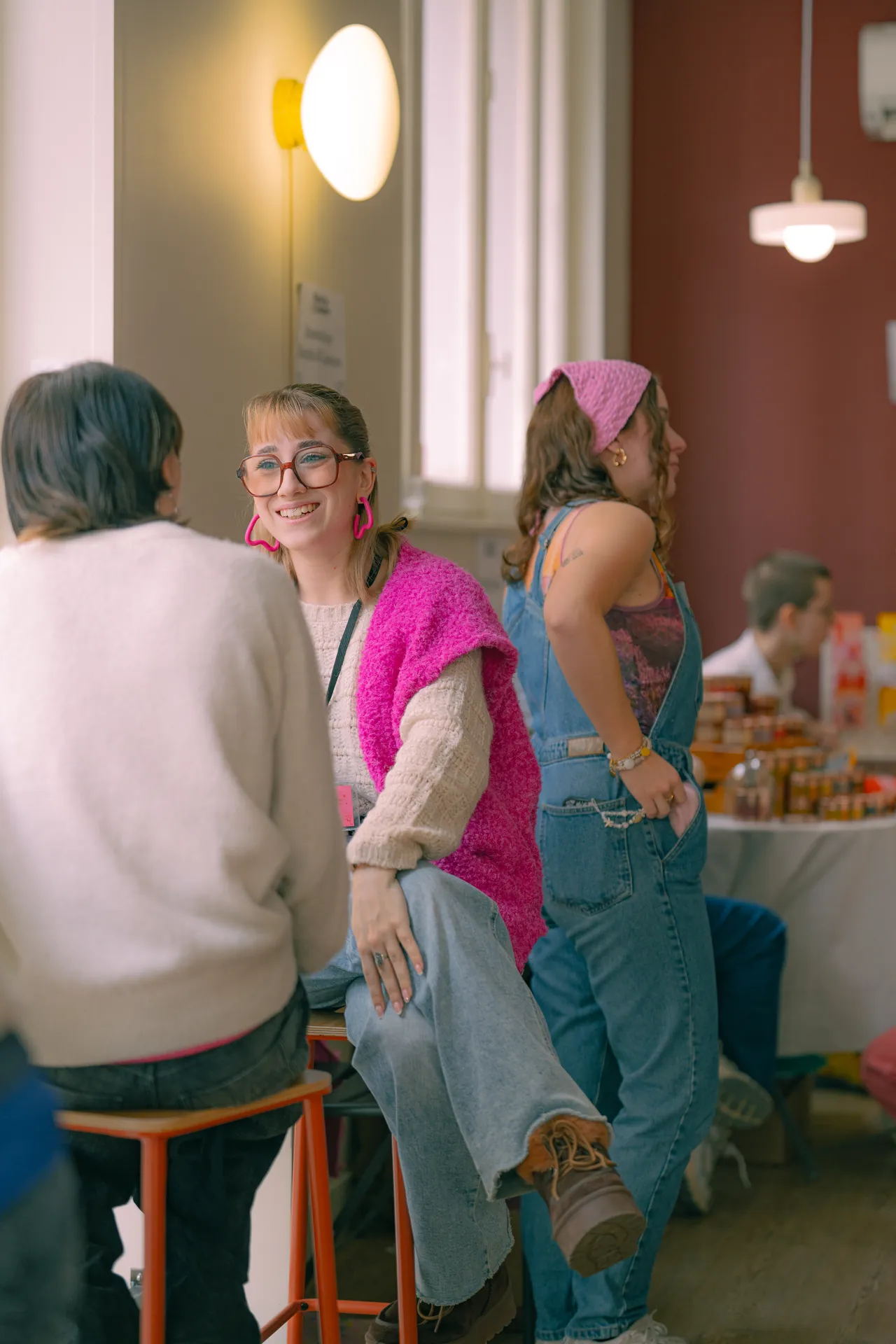 Visiteurs au marché Saint-Valentin